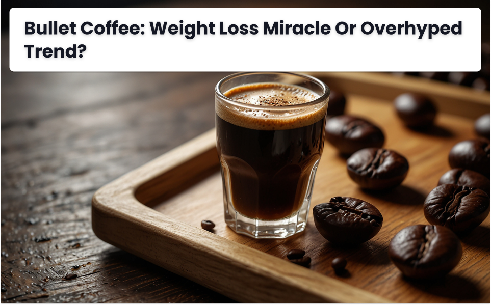 Image showing Bullet Coffee preparation with butter and MCT oil.