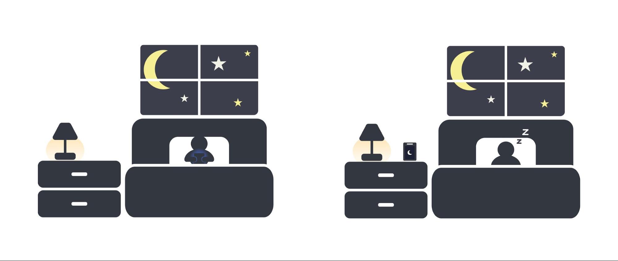 Person decluttering apps and emails on their phone