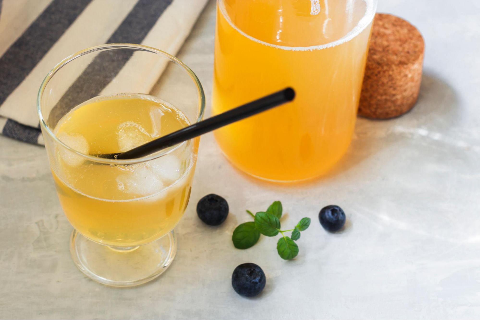 Kombucha probiotic tea drink